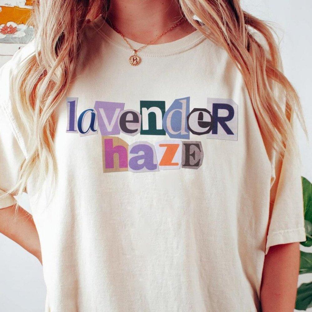 Lavender Retro Newspaper Cut Shirt Unisex Tee Shirt